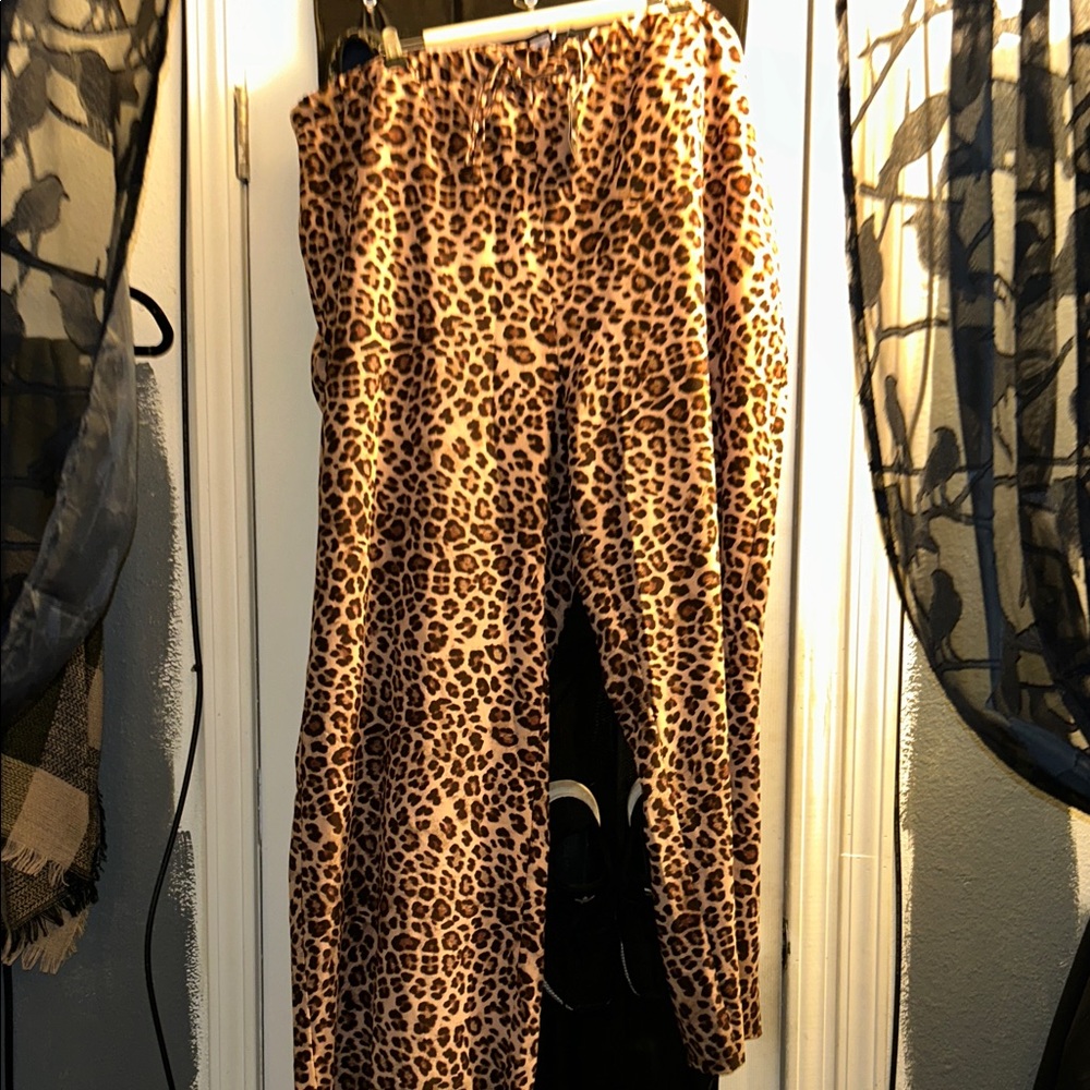 torrid Leopard Print Wide-Leg Pants in Brown and Black